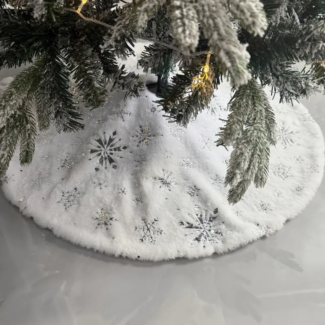 Saia de Árvore de Natal Luxuosa para o Ano Novo 2025 - Base Elegante