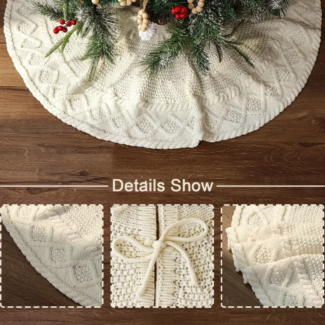 Saia de Árvore de Natal Tricotada Elegante 62, 72 e 82cm