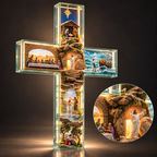 Enfeite Cruz Iluminada História de Jesus – 6 Cenas Completas