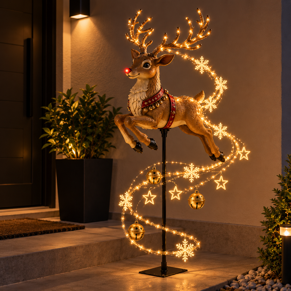 Rena Natalina - Luz Mágica de Natal — Transforme Qualquer Espaço em um Cenário Encantado 🎄