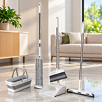 Select Mix™ — Kit de Limpeza Multifuncional com Mop, Rodo, Vassoura, Pá e Balde