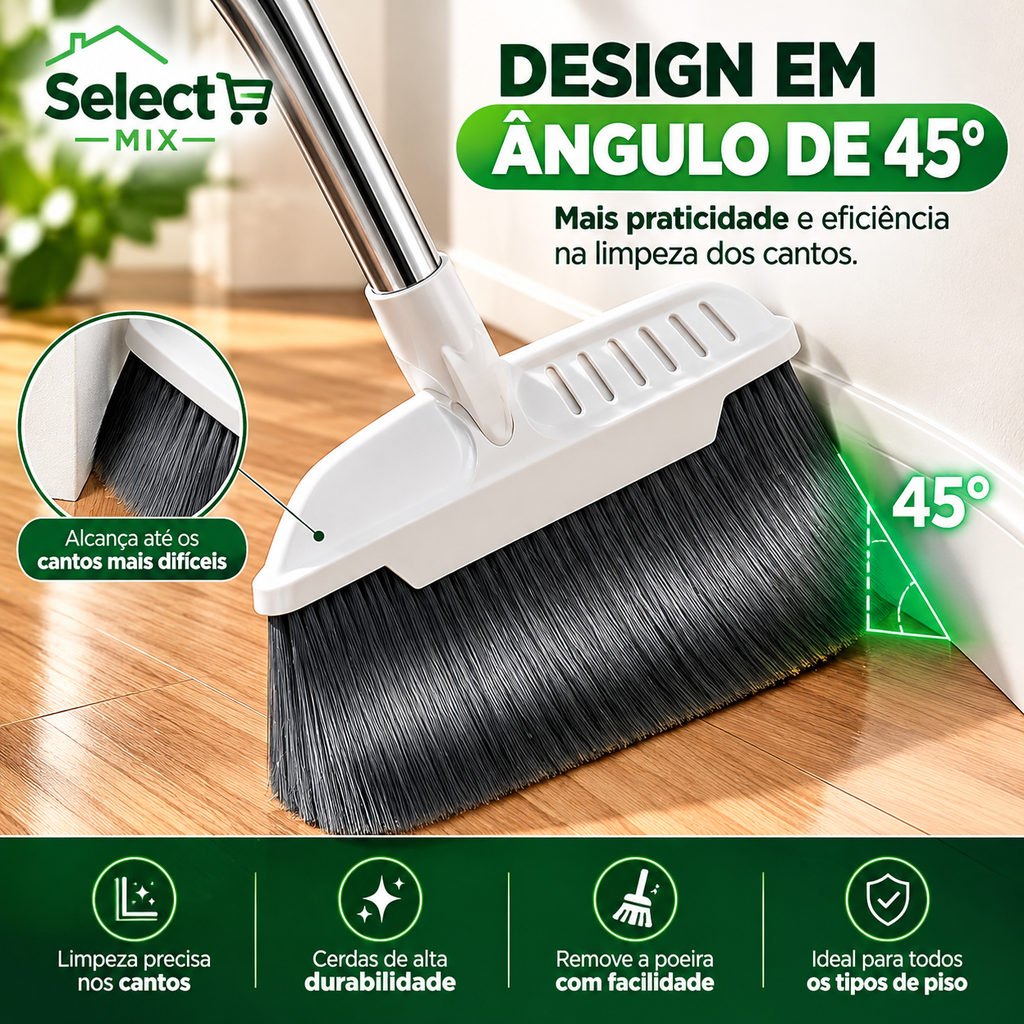 Select Mix™ — Kit de Limpeza Multifuncional com Mop, Rodo, Vassoura, Pá e Balde