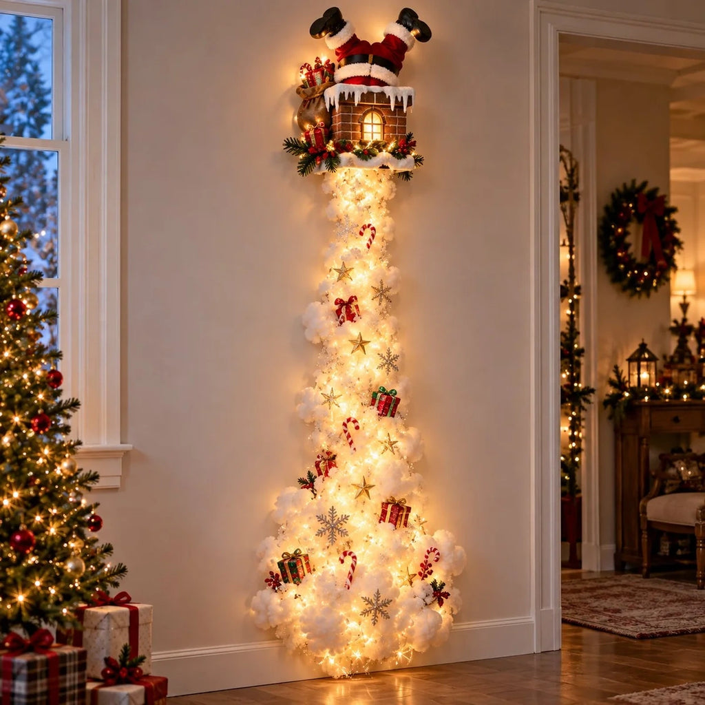 Decoração Natalina Trenó Mágico de Natal com LED – USB e Carregamento Solar