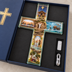 Enfeite Cruz Iluminada História de Jesus – 6 Cenas Completas