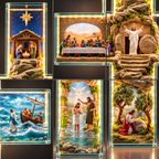 Enfeite Cruz Iluminada História de Jesus – 6 Cenas Completas
