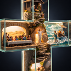 Enfeite Cruz Iluminada História de Jesus – 6 Cenas Completas
