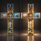 Enfeite Cruz Iluminada História de Jesus – 6 Cenas Completas
