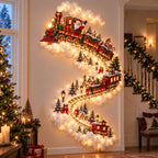 Decoração Natalina Trenó Mágico de Natal com LED – USB e Carregamento Solar
