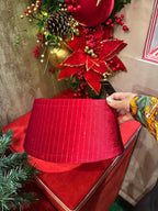 Saia Rígida para Árvore de Natal 30cm • Veludo Vermelho